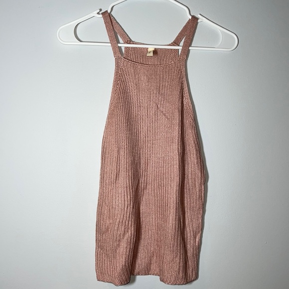 Wishlist Tops - Mauve Pink knit tank top